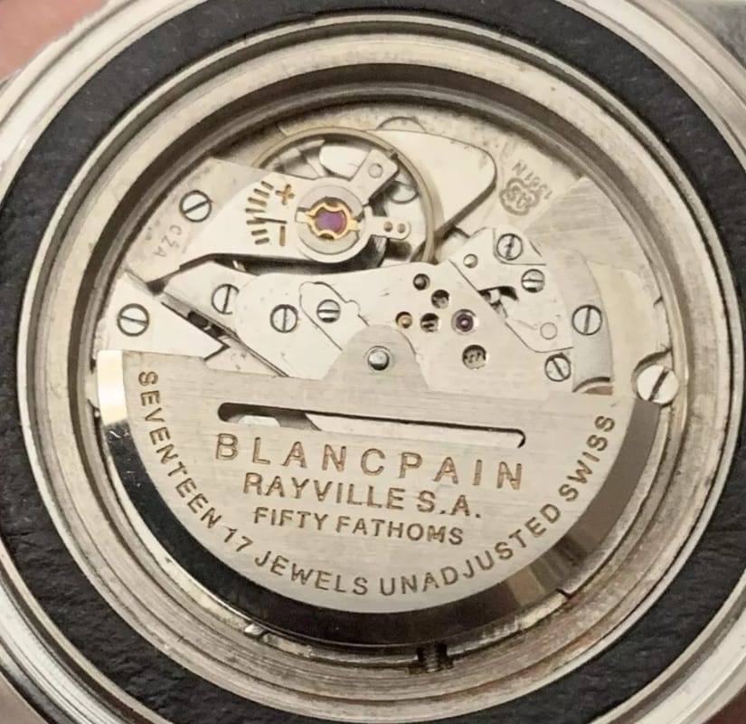 Adolphe Schild 1361N movement from a Blancpain Fifty Fathoms
