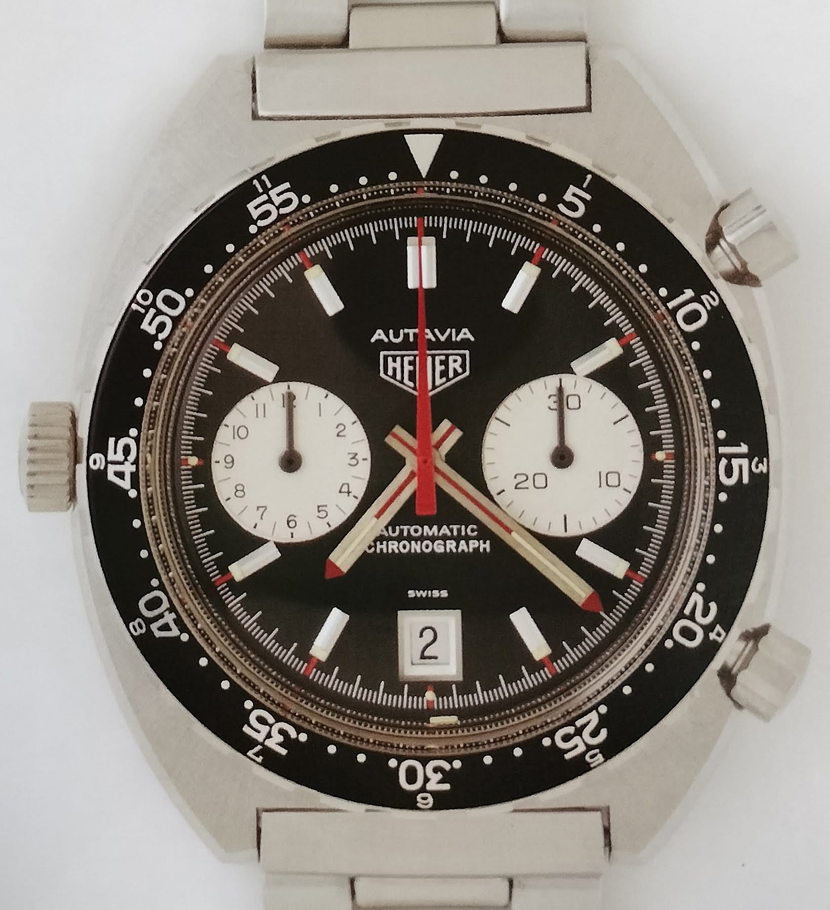 Heuer Autavia reference 1163 with the Chronomatic Calibre 11